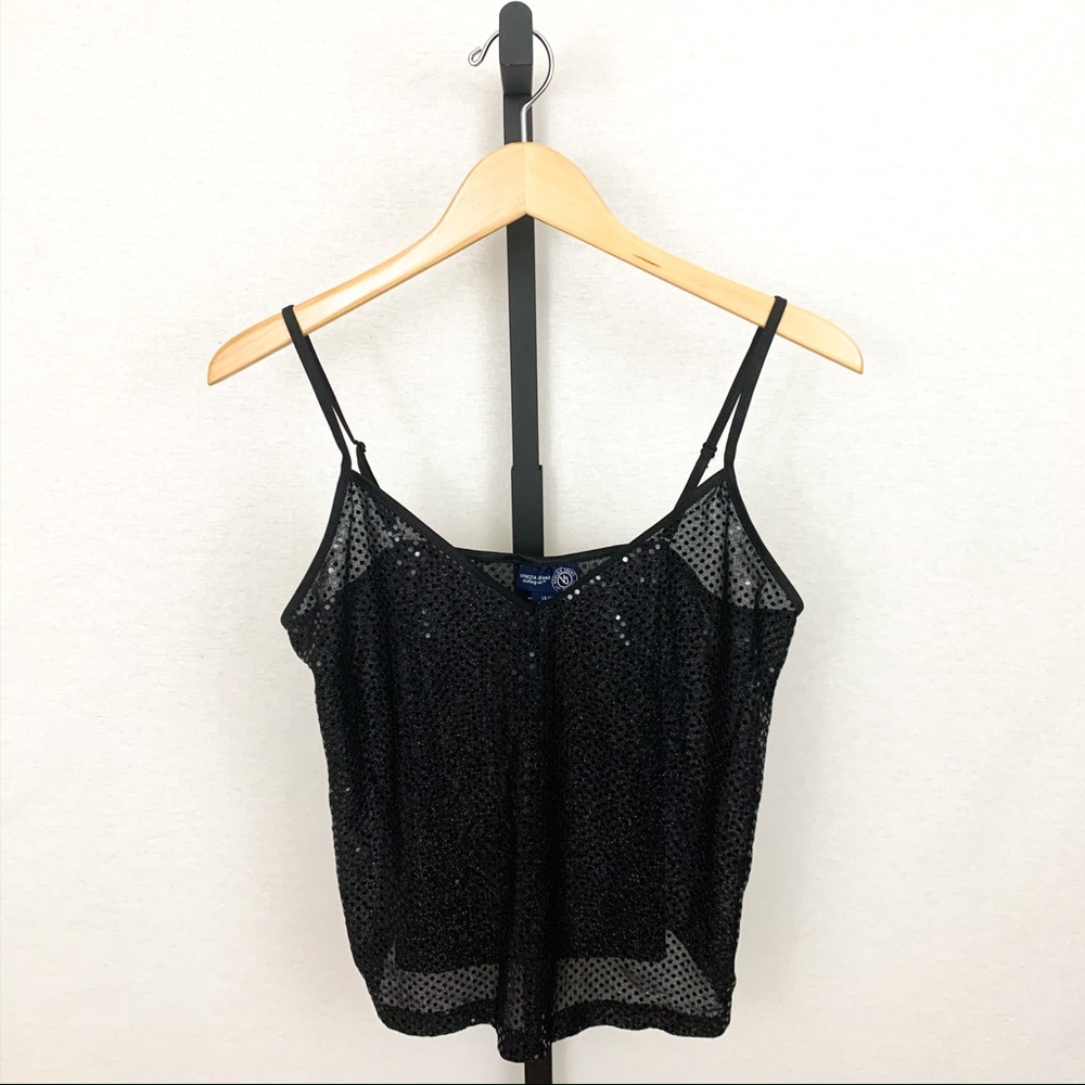 NWT Venezia Sheer Sparkly Tank Top